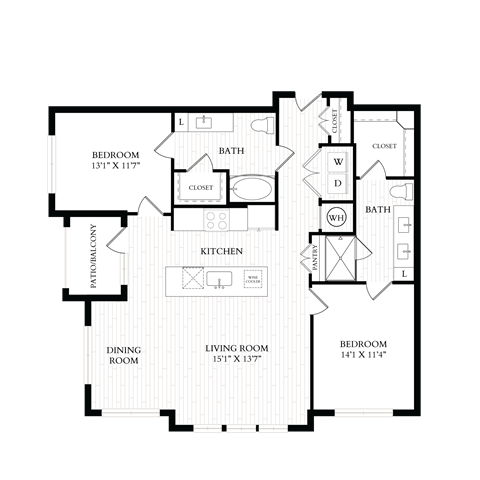 Aura 35Fifty Apartments 2D Floor Plan - B3H